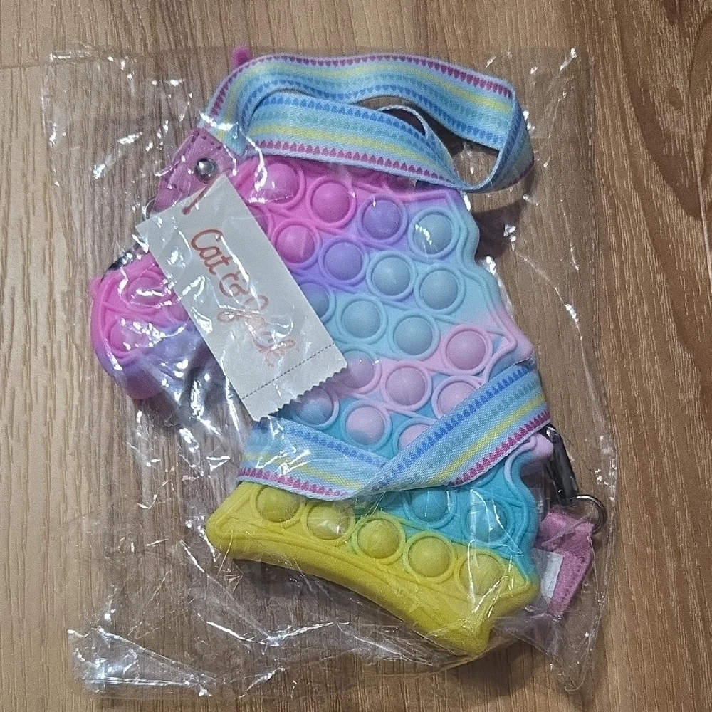 Cat and Jack Girls Unicorn Popit Purse
